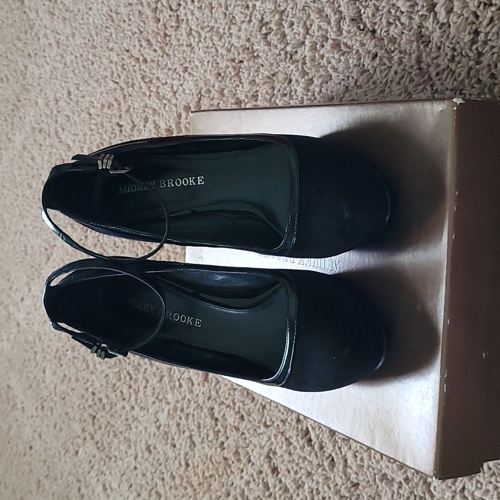 Audrey brook, black suede shoes